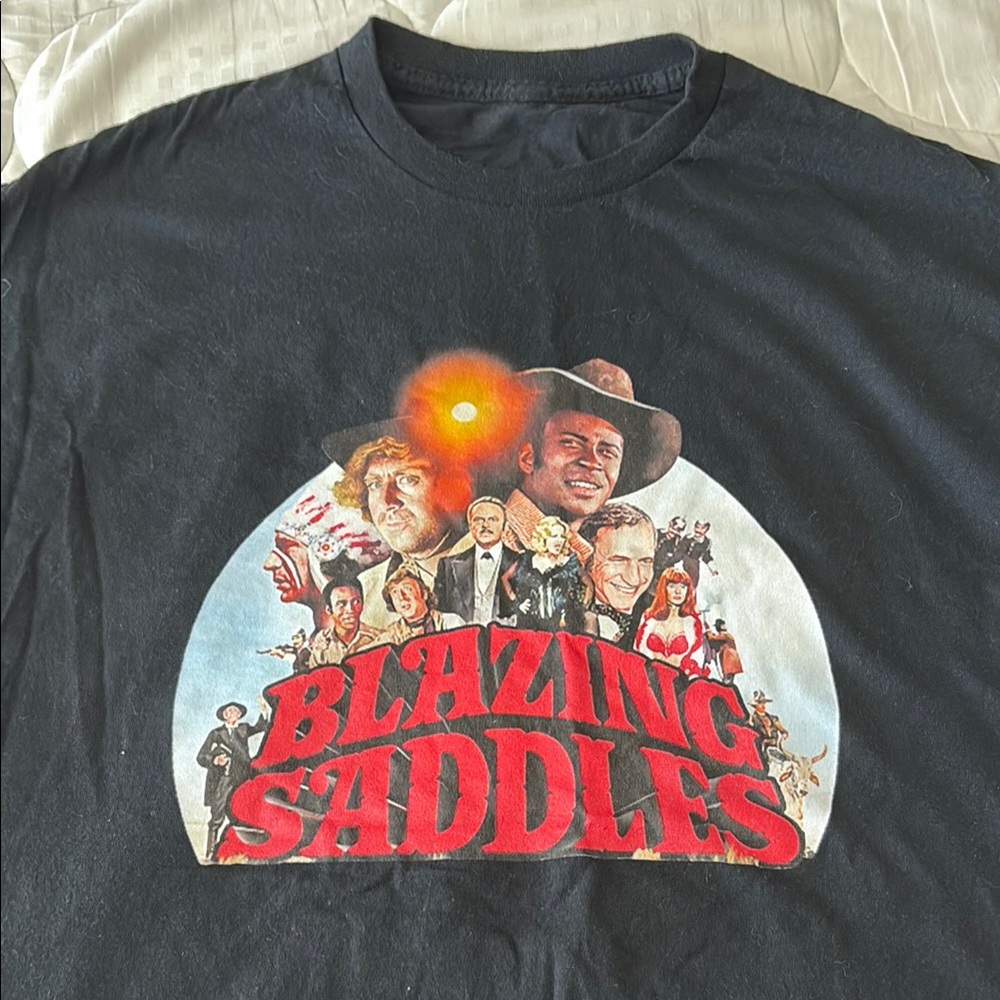 Black Blazing Saddles Graphic T-Shirt